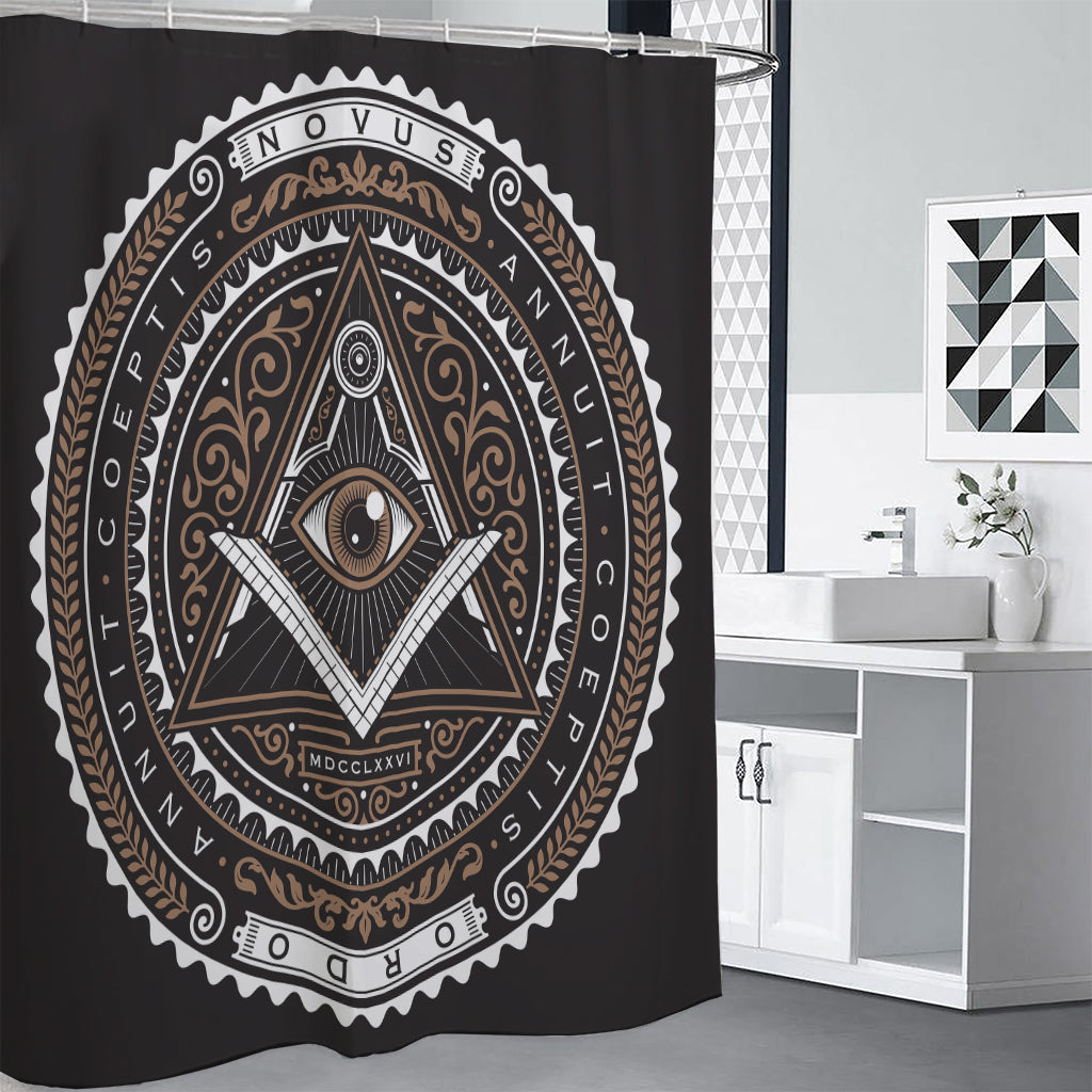 All Seeing Eye Symbol Print Premium Shower Curtain