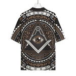 All Seeing Eye Symbol Print Rayon Hawaiian Shirt