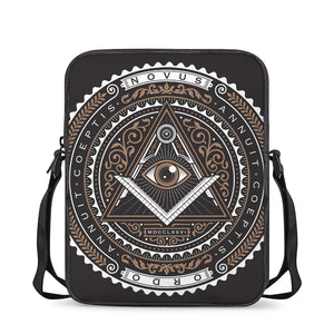 All Seeing Eye Symbol Print Rectangular Crossbody Bag