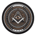 All Seeing Eye Symbol Print Round Blanket