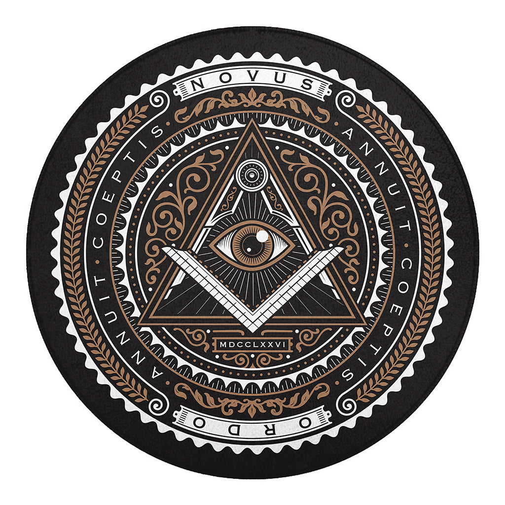 All Seeing Eye Symbol Print Round Blanket