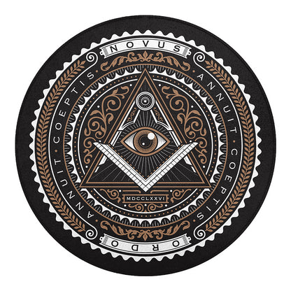 All Seeing Eye Symbol Print Round Blanket