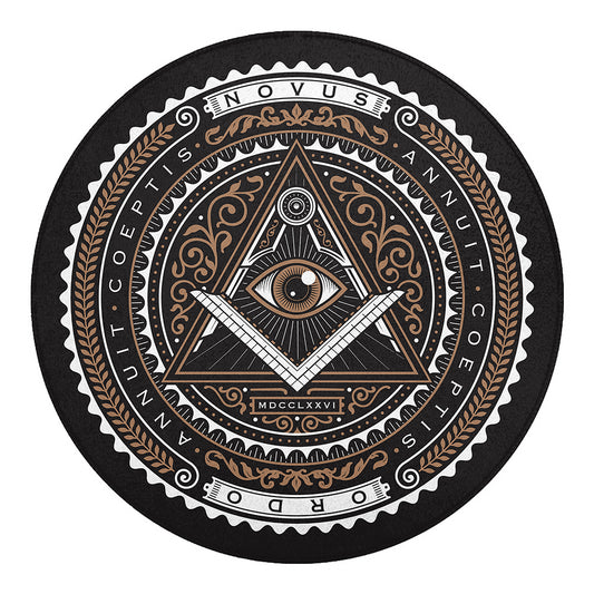 All Seeing Eye Symbol Print Round Blanket