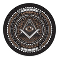 All Seeing Eye Symbol Print Round Floor Mat