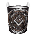 All Seeing Eye Symbol Print Round Laundry Basket
