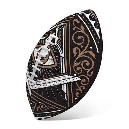 All Seeing Eye Symbol Print Rugby Ball