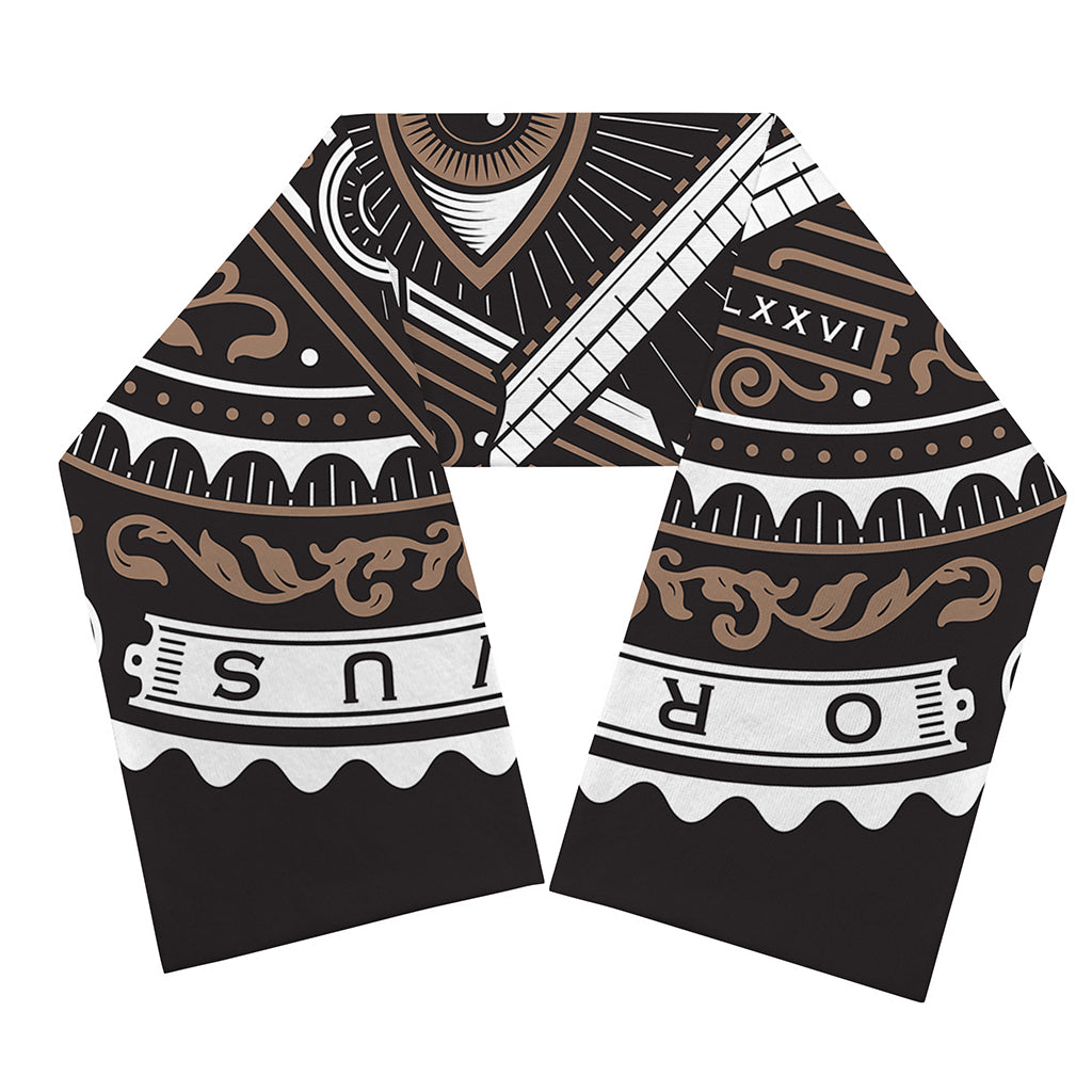 All Seeing Eye Symbol Print Scarf