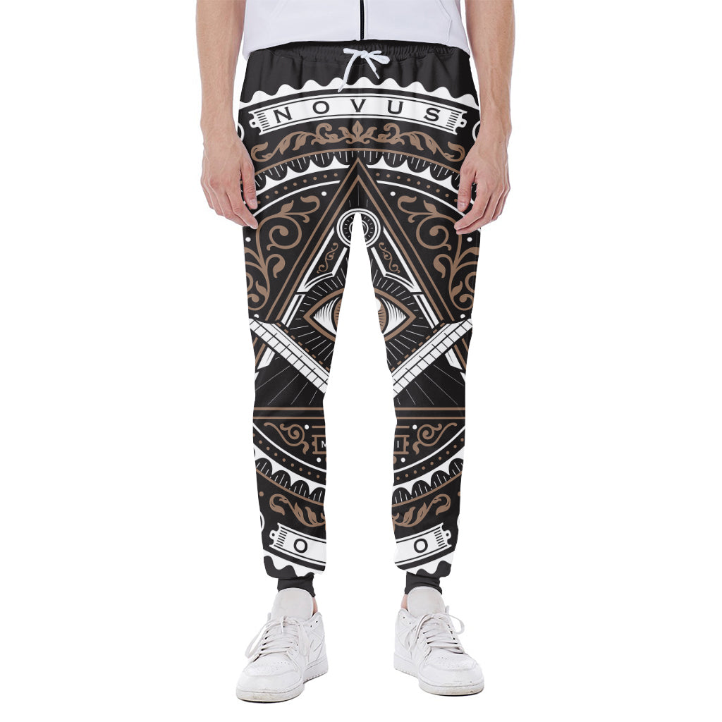 All Seeing Eye Symbol Print Scuba Joggers