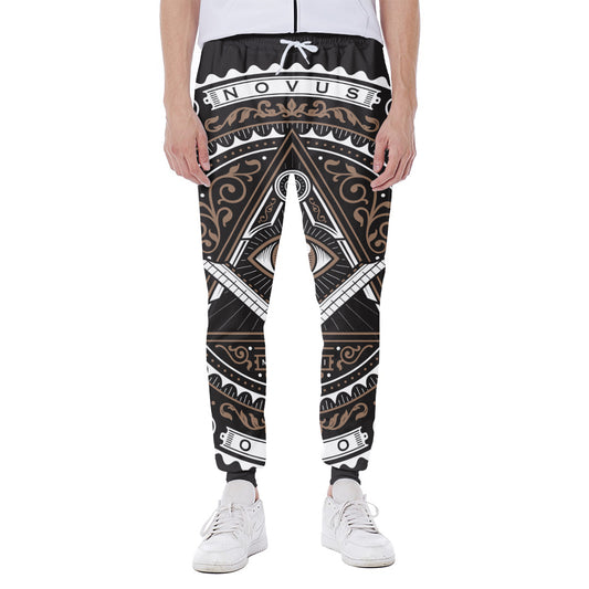 All Seeing Eye Symbol Print Scuba Joggers