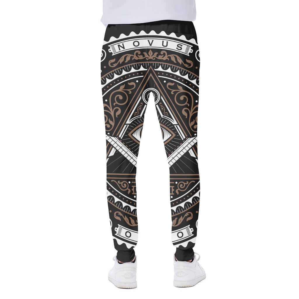 All Seeing Eye Symbol Print Scuba Joggers