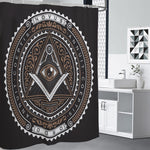 All Seeing Eye Symbol Print Shower Curtain