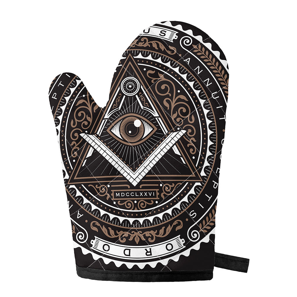 All Seeing Eye Symbol Print Single Oven Mitt