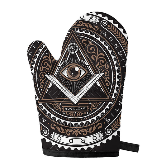 All Seeing Eye Symbol Print Single Oven Mitt