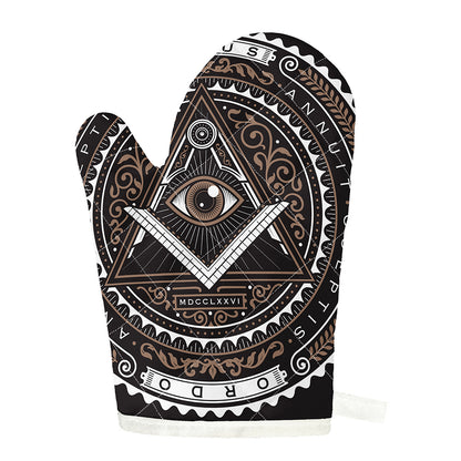 All Seeing Eye Symbol Print Single Oven Mitt