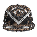 All Seeing Eye Symbol Print Snapback Cap