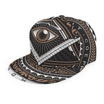 All Seeing Eye Symbol Print Snapback Cap