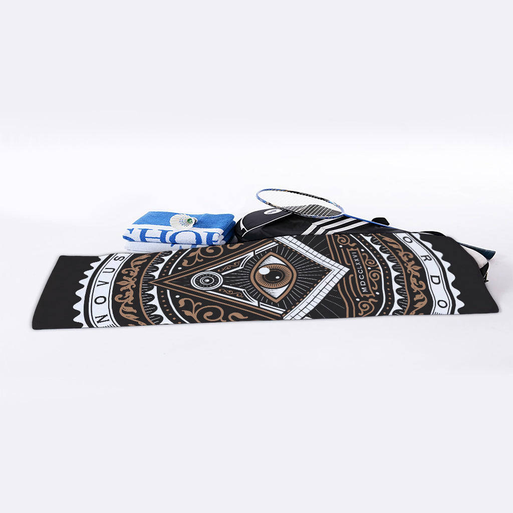 All Seeing Eye Symbol Print Sports Towel