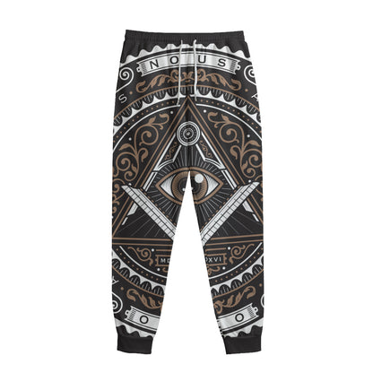 All Seeing Eye Symbol Print Sweatpants