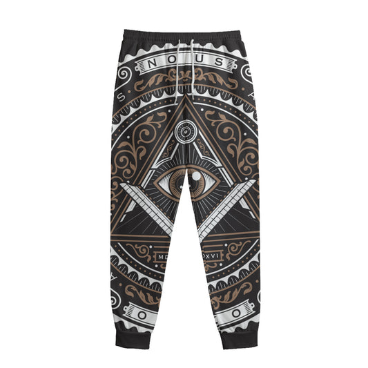 All Seeing Eye Symbol Print Sweatpants