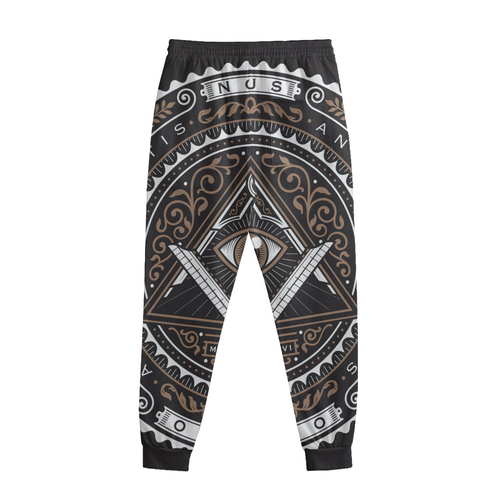 All Seeing Eye Symbol Print Sweatpants