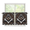 All Seeing Eye Symbol Print Tier Curtains