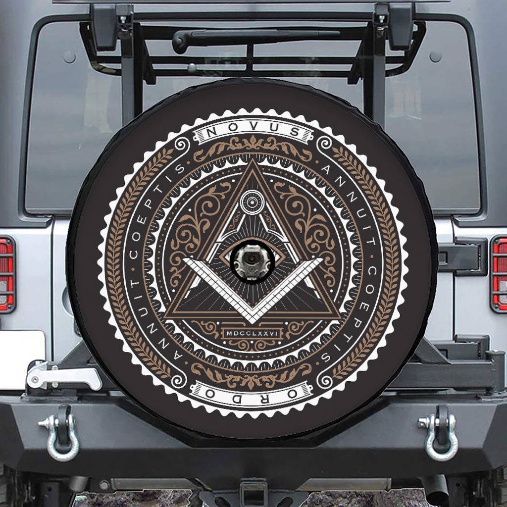 All Seeing Eye Symbol Print Tire Cover With Camera Hole