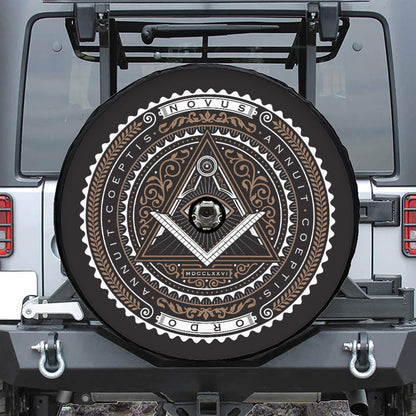 All Seeing Eye Symbol Print Tire Cover With Camera Hole