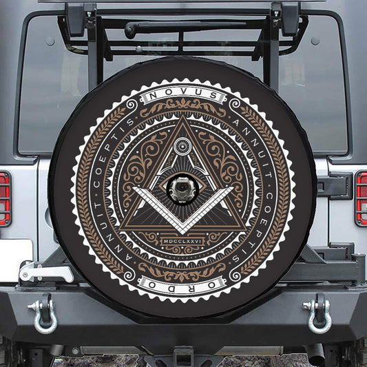 All Seeing Eye Symbol Print Tire Cover With Camera Hole
