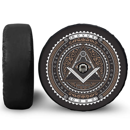 All Seeing Eye Symbol Print Tire Cover With Camera Hole