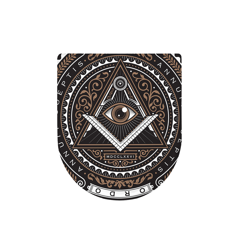 All Seeing Eye Symbol Print Toilet Lid Cover
