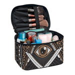 All Seeing Eye Symbol Print Travel Makeup Bag