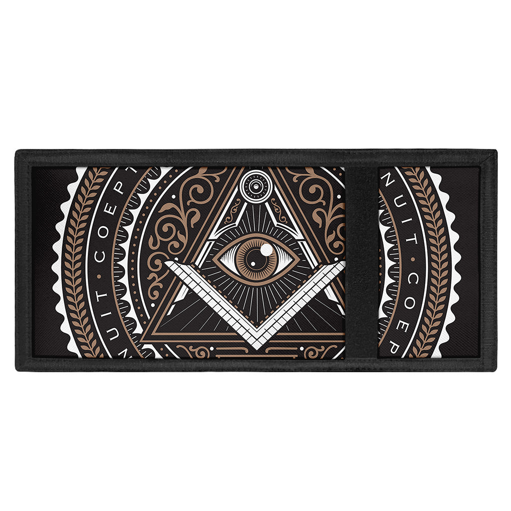 All Seeing Eye Symbol Print Trifold Wallet