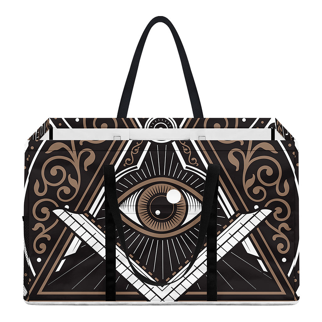 All Seeing Eye Symbol Print Utility Tote Bag