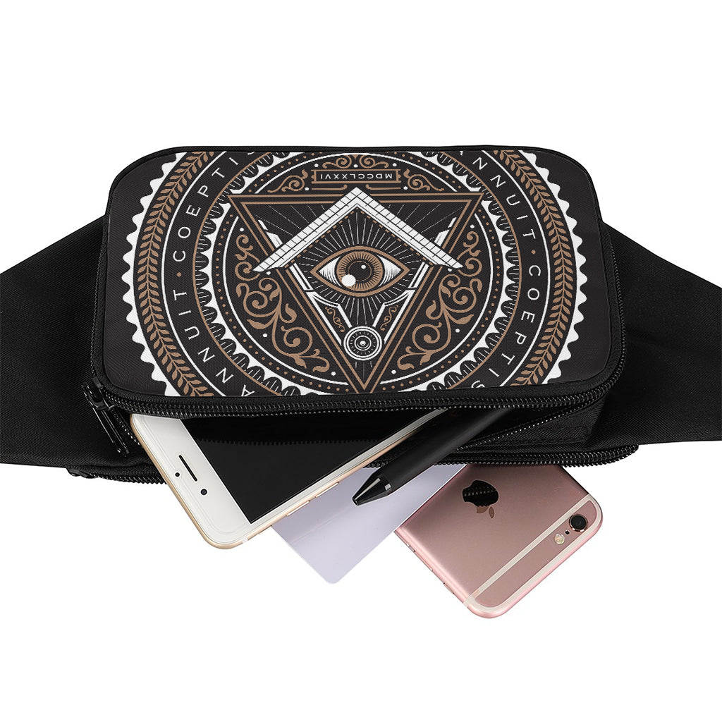 All Seeing Eye Symbol Print Waist Bag