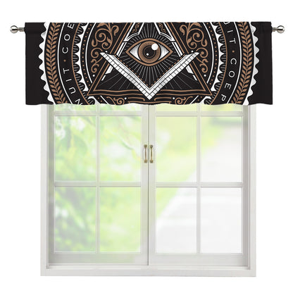 All Seeing Eye Symbol Print Window Valance