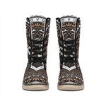 All Seeing Eye Symbol Print Winter Boots