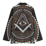 All Seeing Eye Symbol Print Women's Blazer