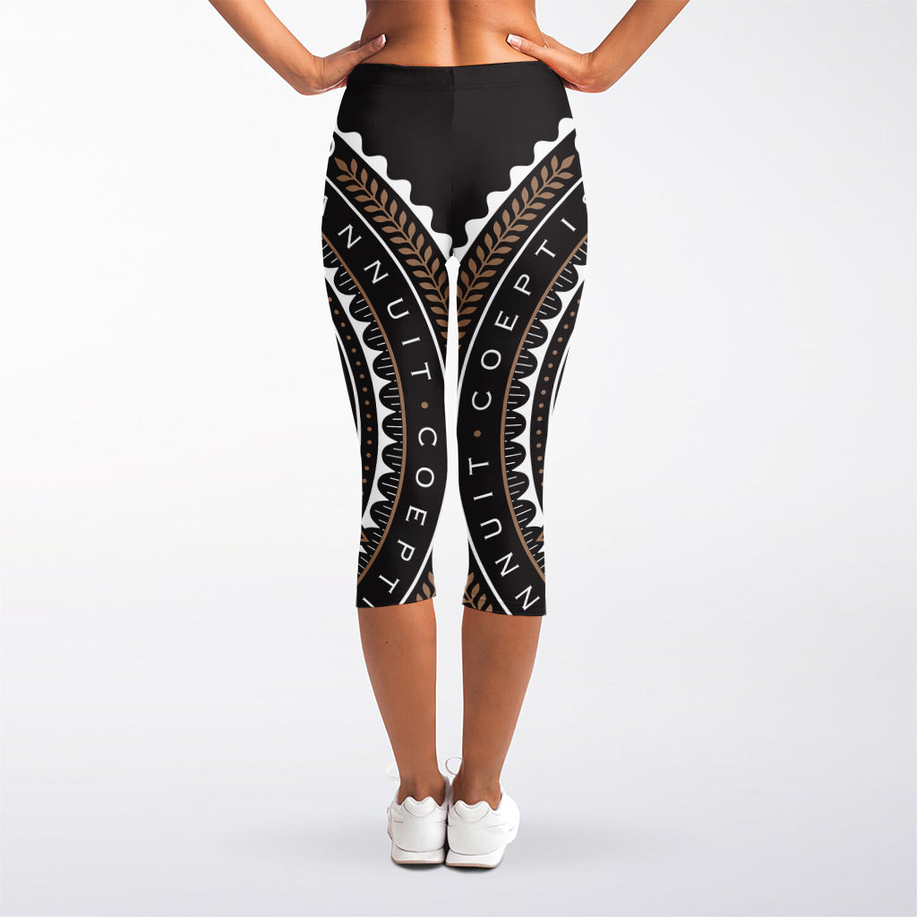 All Seeing Eye Symbol Print Women's Capri Leggings