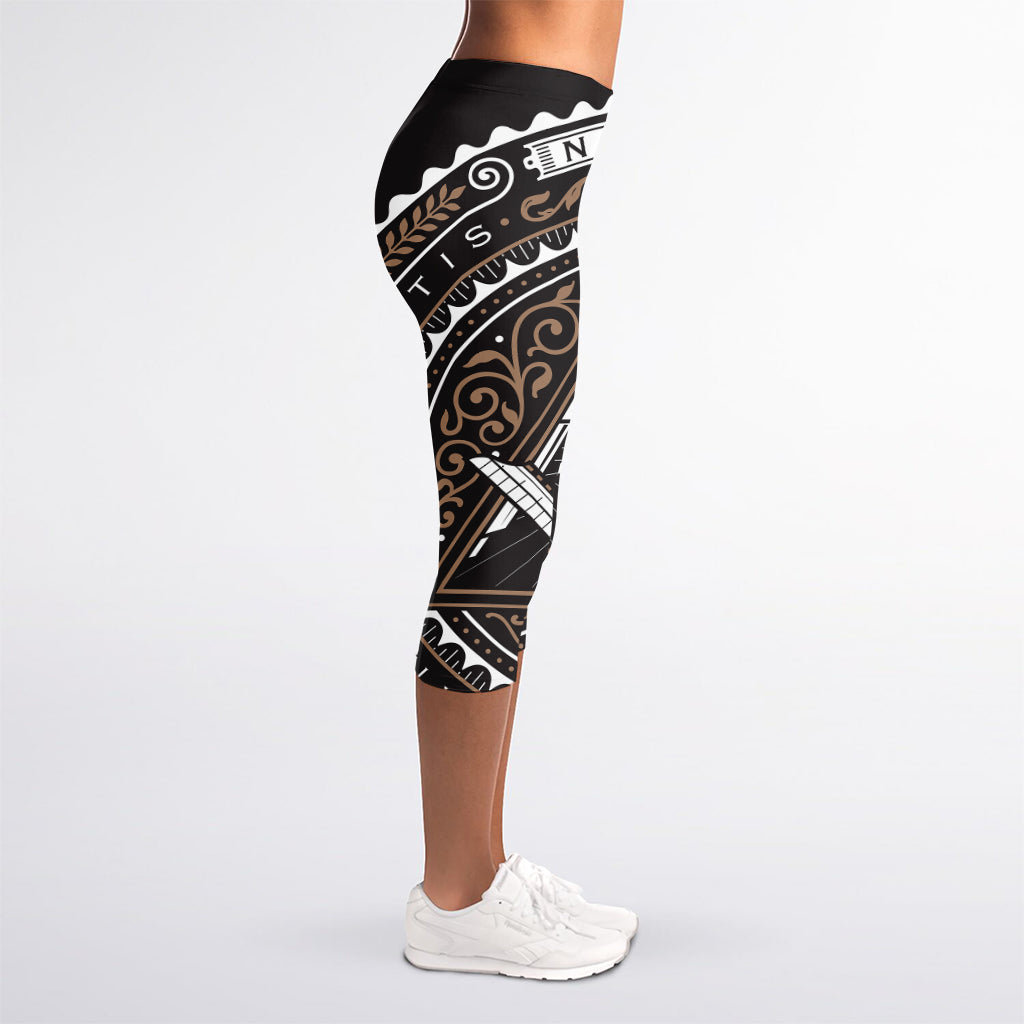 All Seeing Eye Symbol Print Women's Capri Leggings