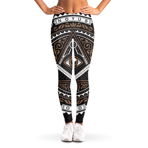 All Seeing Eye Symbol Print Women's Leggings