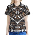 All Seeing Eye Symbol Print Women's Polo Shirt
