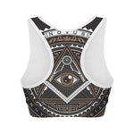 All Seeing Eye Symbol Print Women's Sports Bra