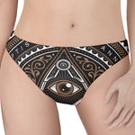 All Seeing Eye Symbol Print Women's Thong