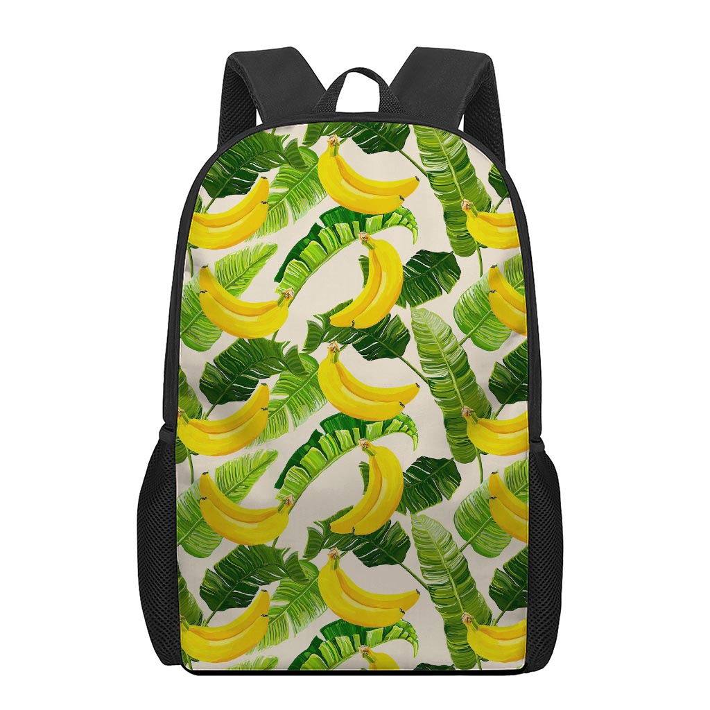 Aloha Banana Pattern Print 17 Inch Backpack