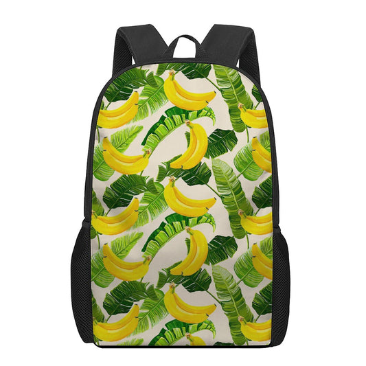 Aloha Banana Pattern Print 17 Inch Backpack