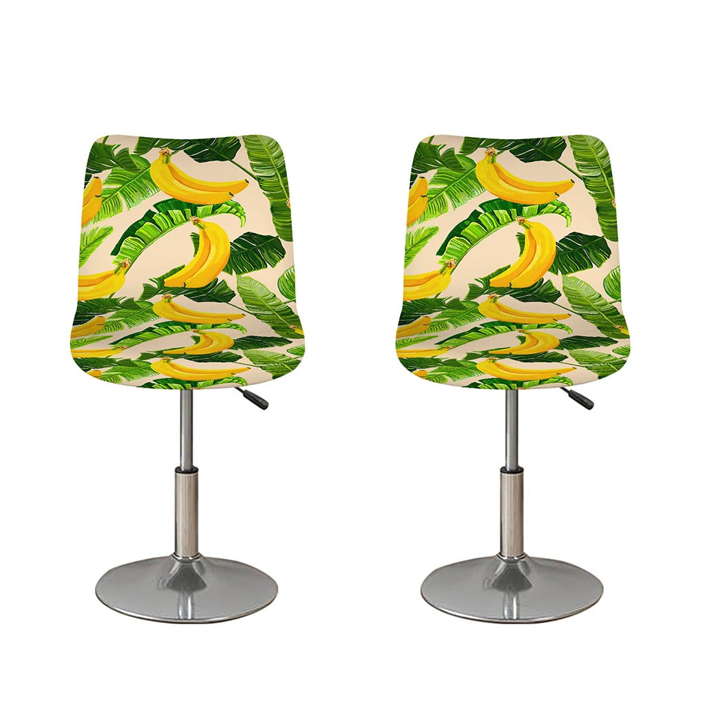 Aloha Banana Pattern Print Bar Stool Covers