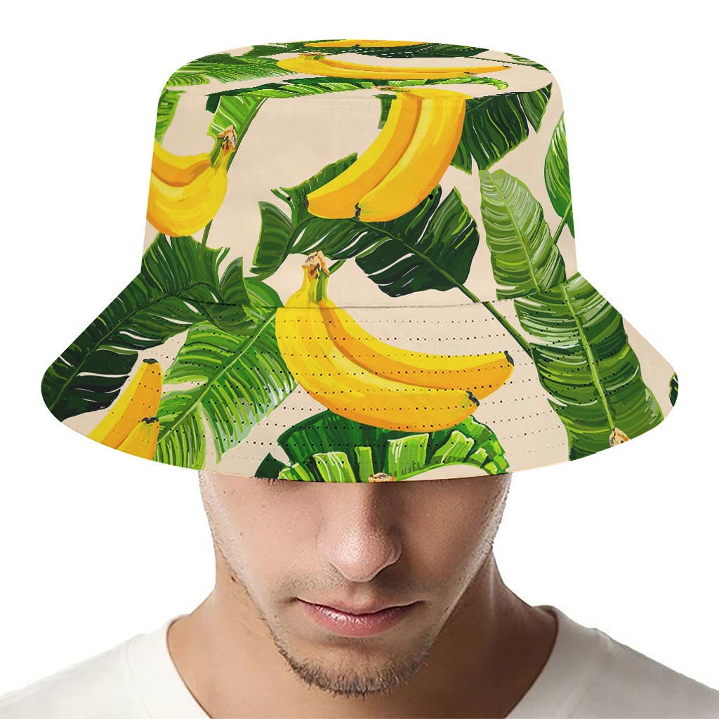 Aloha Banana Pattern Print Bucket Hat