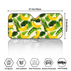 Aloha Banana Pattern Print Car Windshield Sun Shade