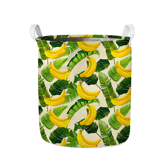 Aloha Banana Pattern Print Collapsible Laundry Basket