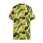 Aloha Banana Pattern Print Cotton Hawaiian Shirt